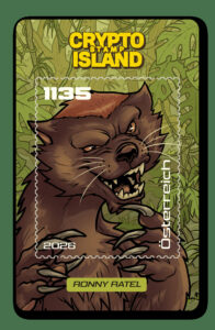 Crypto stamp Comic – Ronny Ratel