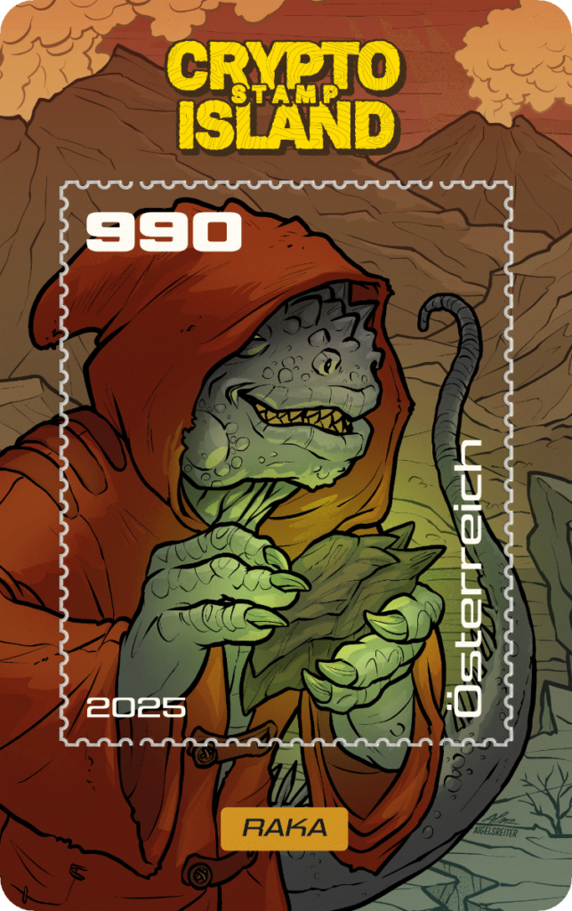 Crypto stamp Comic – Raka